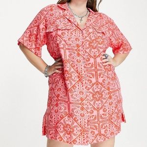 ASOS Bandana Print Shirt Dress (Size 26)
